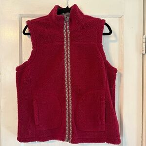 L.L. Bean Magenta Fleece Vest